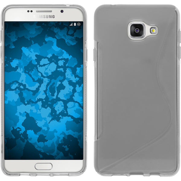 PhoneNatic Case kompatibel mit Samsung Galaxy A7 (2016) A710 - clear Silikon Hülle S-Style + 2 Schutzfolien