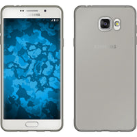PhoneNatic Case kompatibel mit Samsung Galaxy A7 (2016) A710 - grau Silikon Hülle Slimcase + 2 Schutzfolien