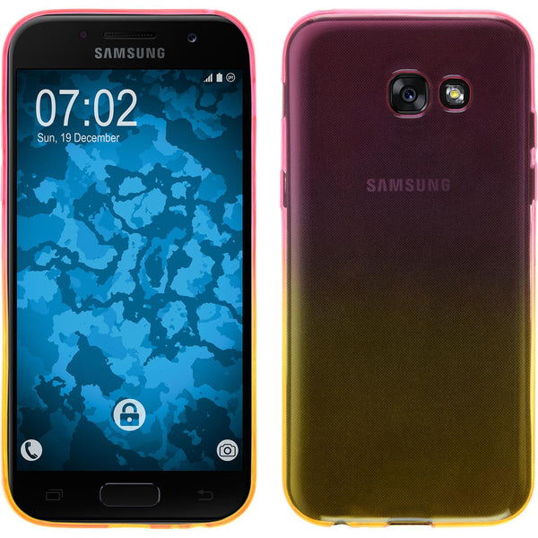 PhoneNatic Case kompatibel mit Samsung Galaxy A7 (2017) - Design:01 Silikon Hülle OmbrË + 2 Schutzfolien