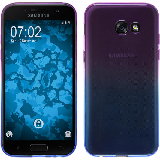 PhoneNatic Case kompatibel mit Samsung Galaxy A7 (2017) - Design:04 Silikon Hülle OmbrË + 2 Schutzfolien