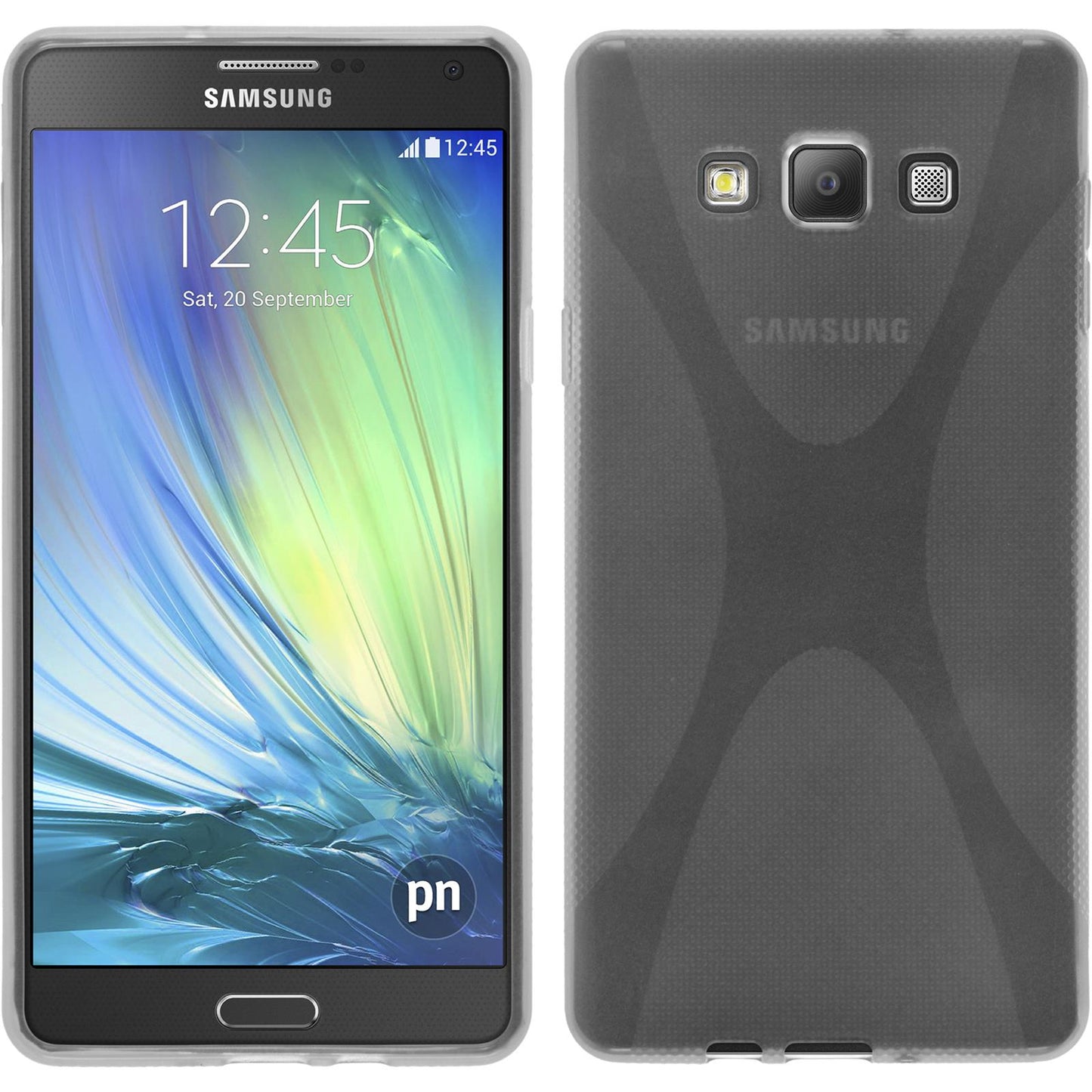 PhoneNatic Case kompatibel mit Samsung Galaxy A7 (A700) - clear Silikon Hülle X-Style + 2 Schutzfolien