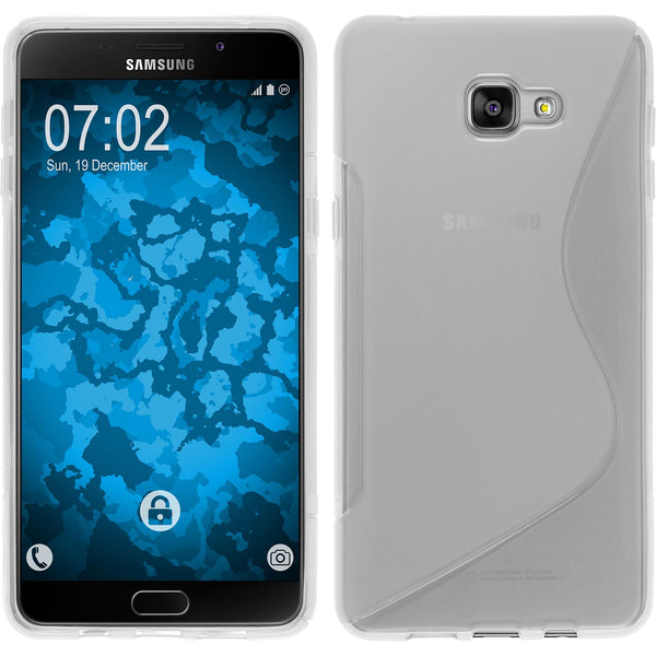 PhoneNatic Case kompatibel mit Samsung Galaxy A9 (2016) - clear Silikon Hülle S-Style Cover