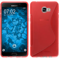 PhoneNatic Case kompatibel mit Samsung Galaxy A9 (2016) - rot Silikon Hülle S-Style Cover
