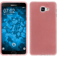 PhoneNatic Case kompatibel mit Samsung Galaxy A9 (2016) - rosa Silikon Hülle Iced + 2 Schutzfolien