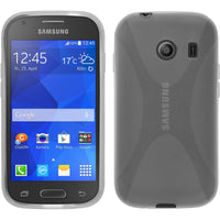 PhoneNatic Case kompatibel mit Samsung Galaxy Ace Style - clear Silikon Hülle X-Style + 2 Schutzfolien