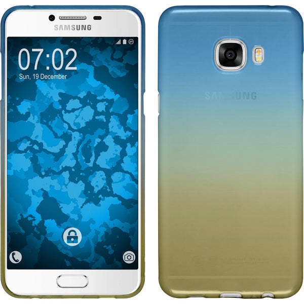PhoneNatic Case kompatibel mit Samsung Galaxy C5 - Design:02 Silikon Hülle OmbrË + 2 Schutzfolien