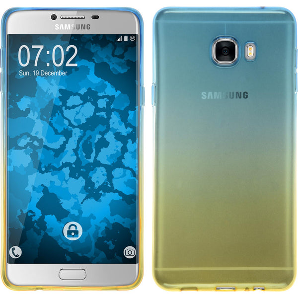 PhoneNatic Case kompatibel mit Samsung Galaxy C7 - Design:02 Silikon Hülle OmbrË + 2 Schutzfolien