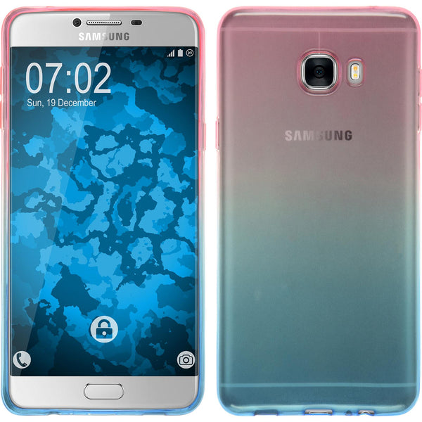 PhoneNatic Case kompatibel mit Samsung Galaxy C7 - Design:06 Silikon Hülle OmbrË + 2 Schutzfolien