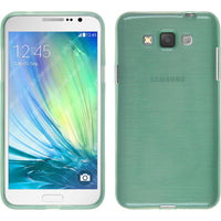 PhoneNatic Case kompatibel mit Samsung Galaxy Grand 3 - grün Silikon Hülle brushed + 2 Schutzfolien