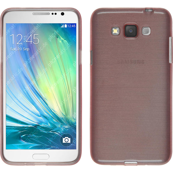 PhoneNatic Case kompatibel mit Samsung Galaxy Grand 3 - rosa Silikon Hülle brushed + 2 Schutzfolien