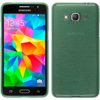 PhoneNatic Case kompatibel mit Samsung Galaxy Grand Prime - grün Silikon Hülle brushed + 2 Schutzfolien