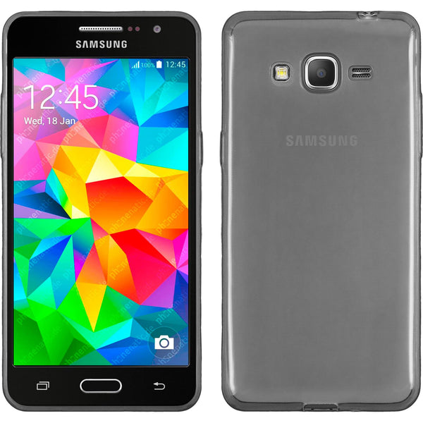 PhoneNatic Case kompatibel mit Samsung Galaxy Grand Prime - clear Silikon Hülle Slimcase + 2 Schutzfolien