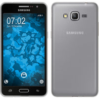 PhoneNatic Case kompatibel mit Samsung Galaxy Grand Prime - Crystal Clear Silikon Hülle transparent + 2 Schutzfolien