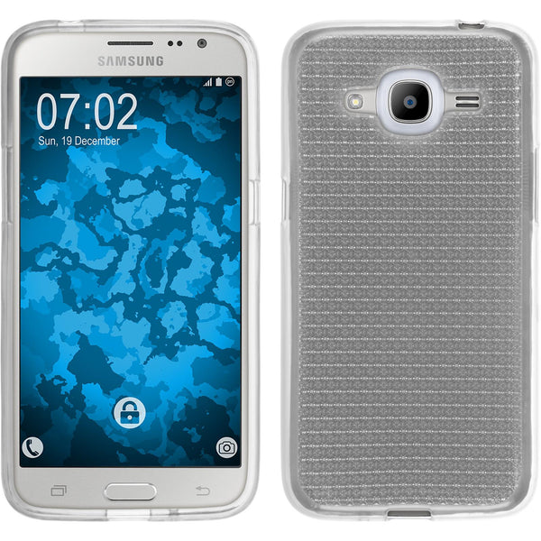 PhoneNatic Case kompatibel mit Samsung Galaxy J2 (2016) (J210) - clear Silikon Hülle Iced Cover