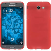 PhoneNatic Case kompatibel mit Samsung Galaxy J3 Emerge - rot Silikon Hülle matt Cover