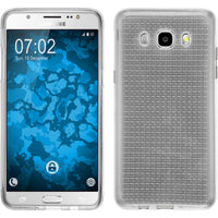 PhoneNatic Case kompatibel mit Samsung Galaxy J5 (2016) J510 - clear Silikon Hülle Iced + 2 Schutzfolien