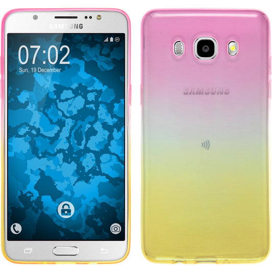 PhoneNatic Case kompatibel mit Samsung Galaxy J5 (2016) J510 - Design:01 Silikon Hülle OmbrË + 2 Schutzfolien