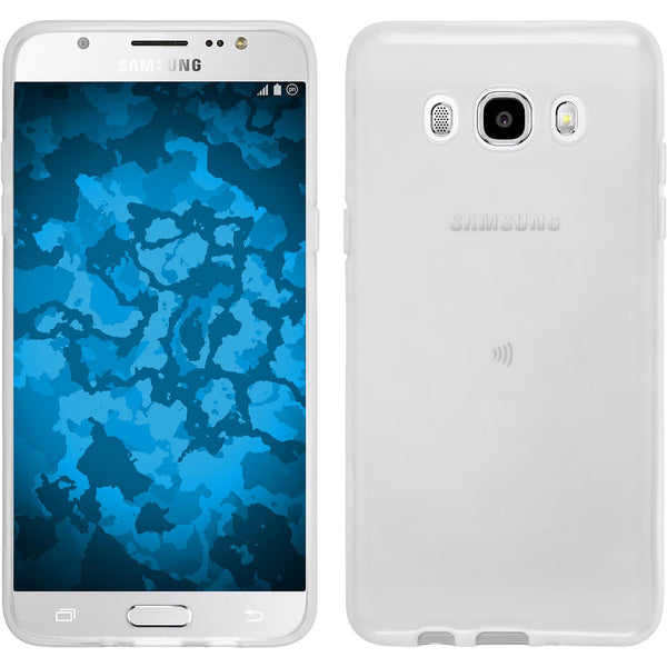 PhoneNatic Case kompatibel mit Samsung Galaxy J5 (2016) J510 - Crystal Clear Silikon Hülle transparent + 2 Schutzfolien
