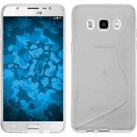 PhoneNatic Case kompatibel mit Samsung Galaxy J5 (2016) J510 - clear Silikon Hülle S-Style + 2 Schutzfolien