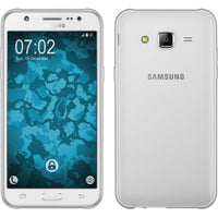 PhoneNatic Case kompatibel mit Samsung Galaxy J5 (2015 - J500) - grau Silikon Hülle 360∞ Fullbody Cover