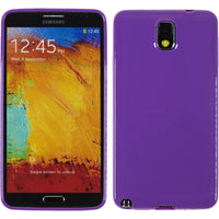 PhoneNatic Case kompatibel mit Samsung Galaxy Note 3 - lila Silikon Hülle Candy + 2 Schutzfolien