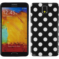 PhoneNatic Case kompatibel mit Samsung Galaxy Note 3 - Design:01 Silikon Hülle Polkadot + 2 Schutzfolien