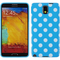 PhoneNatic Case kompatibel mit Samsung Galaxy Note 3 - Design:08 Silikon Hülle Polkadot + 2 Schutzfolien