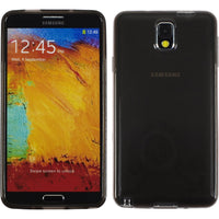 PhoneNatic Case kompatibel mit Samsung Galaxy Note 3 - schwarz Silikon Hülle transparent + 2 Schutzfolien