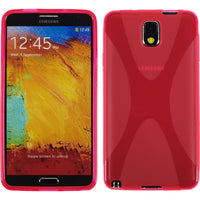 PhoneNatic Case kompatibel mit Samsung Galaxy Note 3 - pink Silikon Hülle X-Style + 2 Schutzfolien