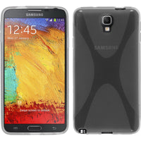 PhoneNatic Case kompatibel mit Samsung Galaxy Note 3 Neo - grau Silikon Hülle X-Style Cover