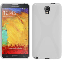 PhoneNatic Case kompatibel mit Samsung Galaxy Note 3 Neo - weiß Silikon Hülle X-Style Cover