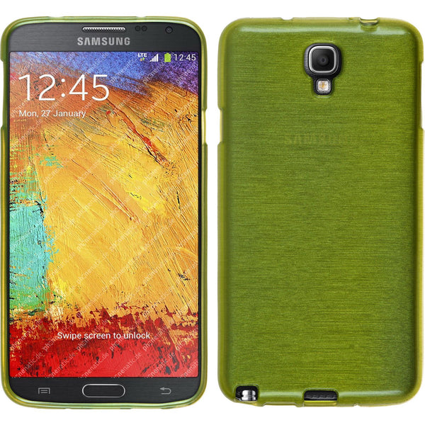 PhoneNatic Case kompatibel mit Samsung Galaxy Note 3 Neo - pastellgrün Silikon Hülle brushed + 2 Schutzfolien