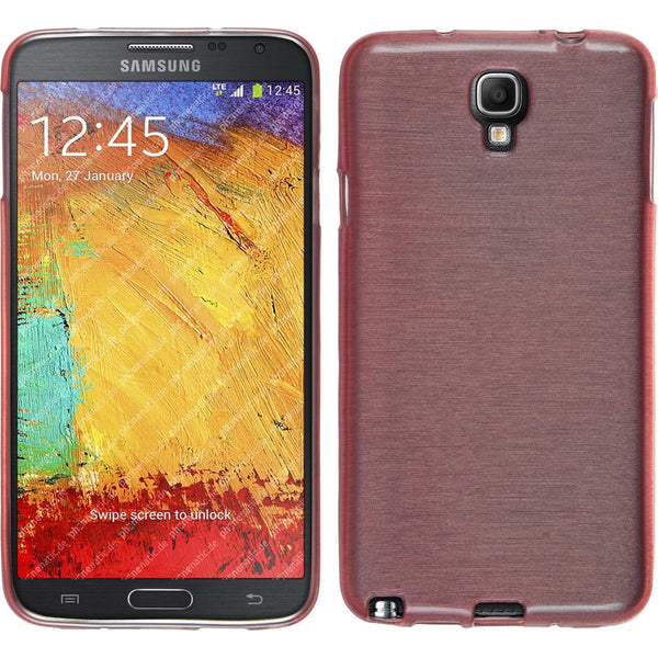 PhoneNatic Case kompatibel mit Samsung Galaxy Note 3 Neo - rosa Silikon Hülle brushed + 2 Schutzfolien
