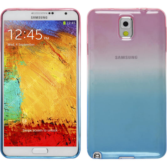 PhoneNatic Case kompatibel mit Samsung Galaxy Note 3 - Design:06 Silikon Hülle OmbrË + 2 Schutzfolien
