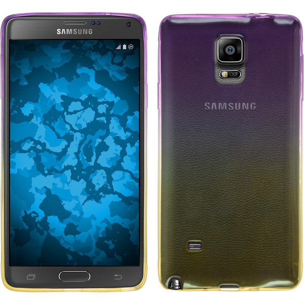 PhoneNatic Case kompatibel mit Samsung Galaxy Note 4 - Design:05 Silikon Hülle OmbrË + 2 Schutzfolien