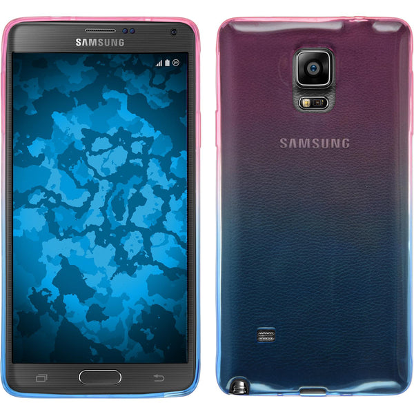 PhoneNatic Case kompatibel mit Samsung Galaxy Note 4 - Design:06 Silikon Hülle OmbrË + 2 Schutzfolien