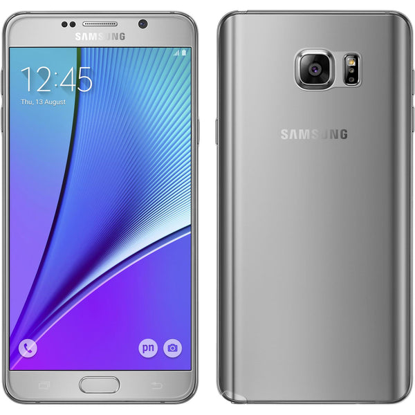 PhoneNatic Case kompatibel mit Samsung Galaxy Note 5 - clear Silikon Hülle Slimcase + 2 Schutzfolien