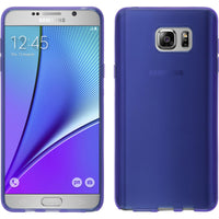 PhoneNatic Case kompatibel mit Samsung Galaxy Note 5 - lila Silikon Hülle transparent + 2 Schutzfolien