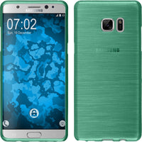 PhoneNatic Case kompatibel mit Samsung Galaxy Note FE - grün Silikon Hülle brushed Cover