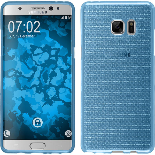 PhoneNatic Case kompatibel mit Samsung Galaxy Note FE - hellblau Silikon Hülle Iced Cover