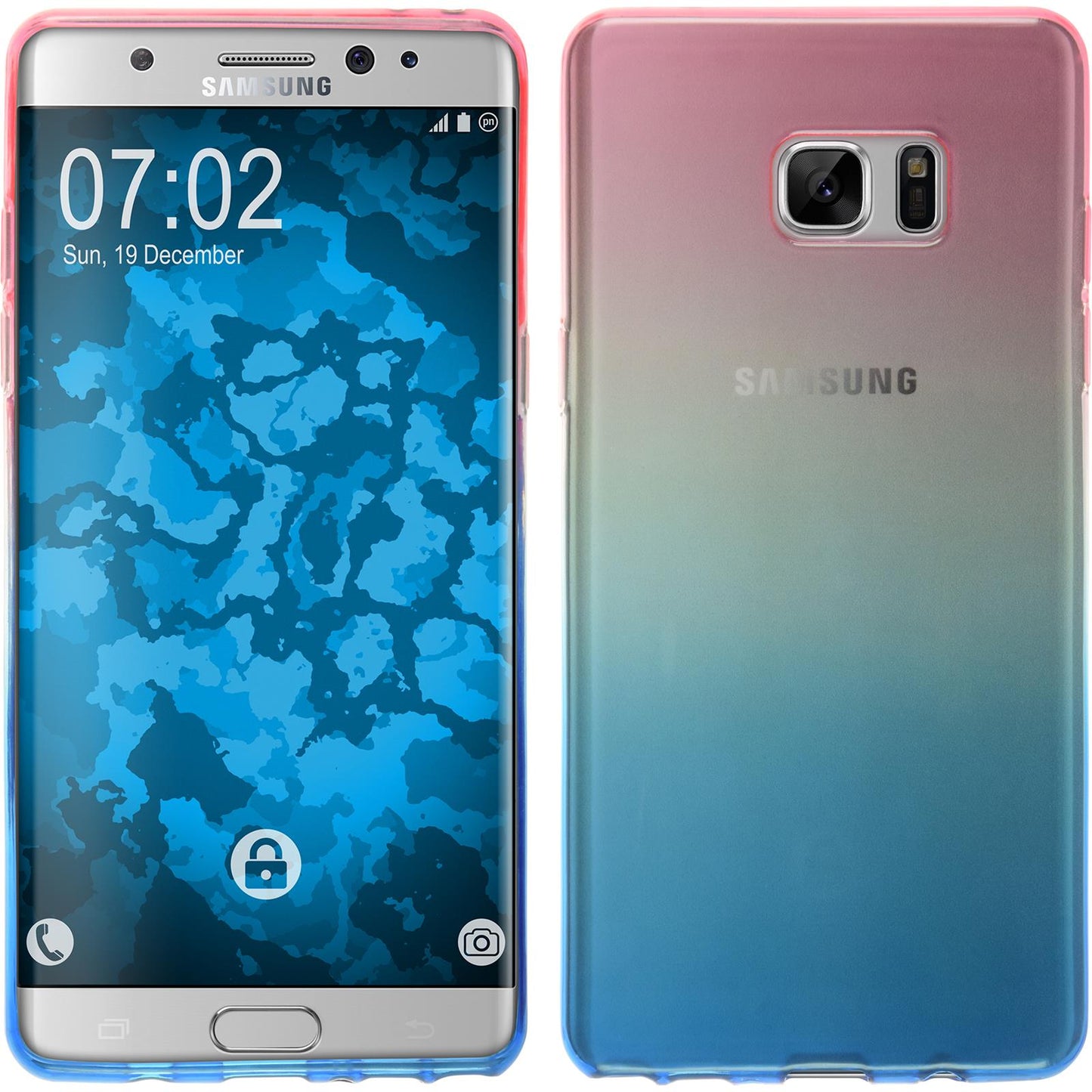 PhoneNatic Case kompatibel mit Samsung Galaxy Note FE - Design:06 Silikon Hülle OmbrË Cover