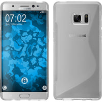 PhoneNatic Case kompatibel mit Samsung Galaxy Note FE - clear Silikon Hülle S-Style + 2 Schutzfolien