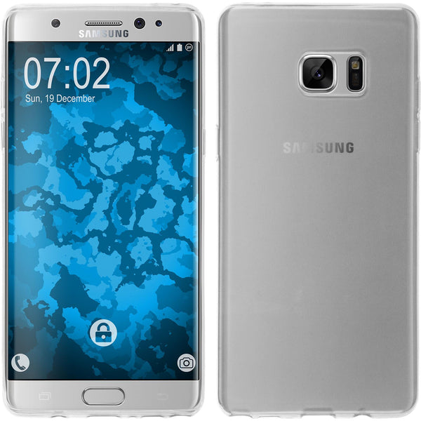 PhoneNatic Case kompatibel mit Samsung Galaxy Note FE - clear Silikon Hülle Slimcase Cover