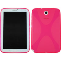 PhoneNatic Case kompatibel mit Samsung Galaxy Note 8.0 - pink Silikon Hülle X-Style + 2 Schutzfolien