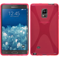PhoneNatic Case kompatibel mit Samsung Galaxy Note Edge - pink Silikon Hülle X-Style + 2 Schutzfolien
