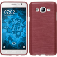 PhoneNatic Case kompatibel mit Samsung Galaxy On5 - rosa Silikon Hülle brushed + 2 Schutzfolien