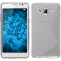 PhoneNatic Case kompatibel mit Samsung Galaxy On5 - clear Silikon Hülle S-Style + 2 Schutzfolien