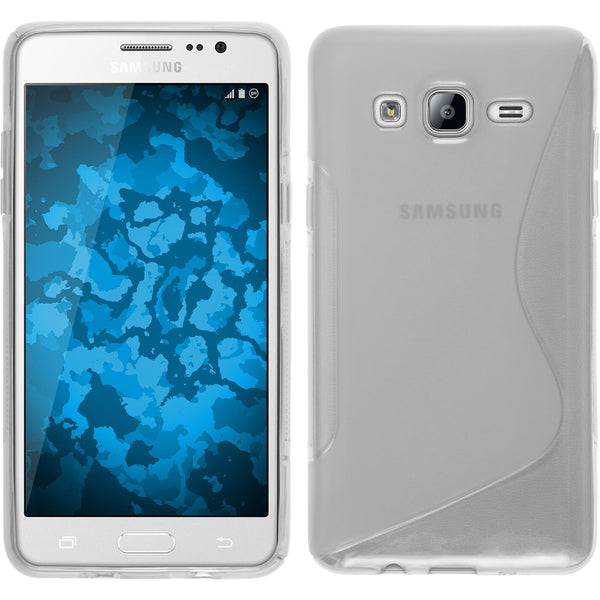 PhoneNatic Case kompatibel mit Samsung Galaxy On5 - clear Silikon Hülle S-Style + 2 Schutzfolien