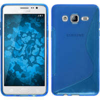 PhoneNatic Case kompatibel mit Samsung Galaxy On5 - blau Silikon Hülle S-Style + 2 Schutzfolien