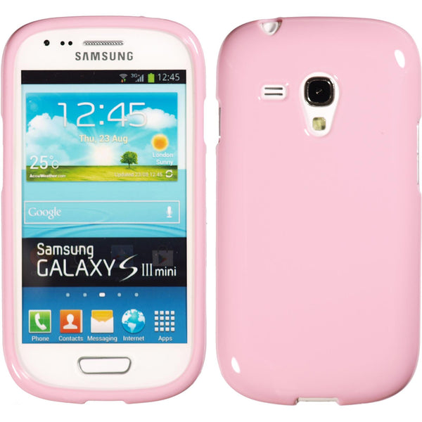 PhoneNatic Case kompatibel mit Samsung Galaxy S3 Mini - rosa Silikon Hülle Candy Cover
